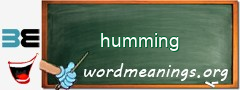 WordMeaning blackboard for humming